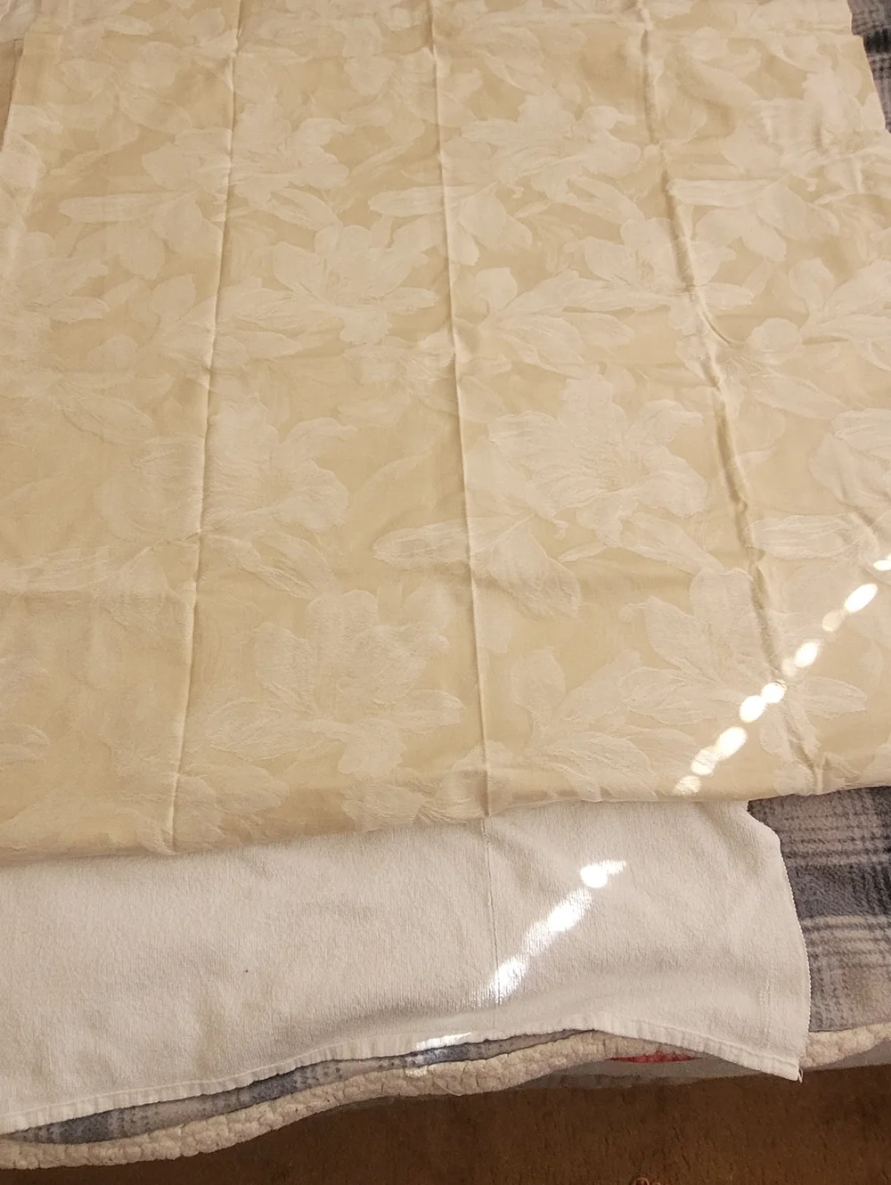 Vintage JC Penney Drapes Cream (2) Panels 80x84